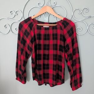 LOFT Buffalo Plaid Top